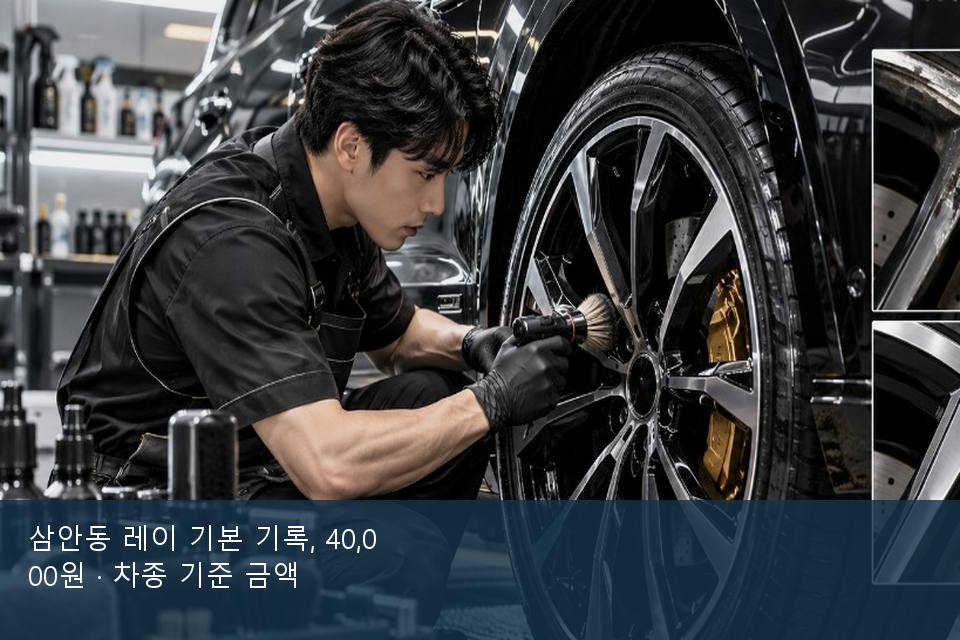 삼안동 레이 기본 기록, 40,000원 · 차종 기준 금액